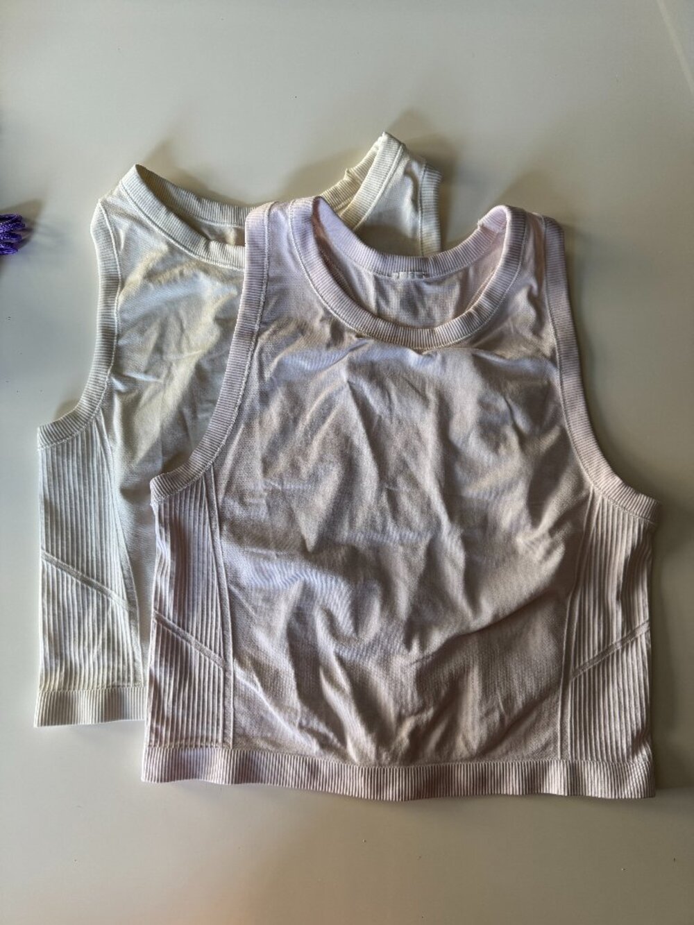 PAIR Old Navy Seamless Fitted High-Neck Crop top